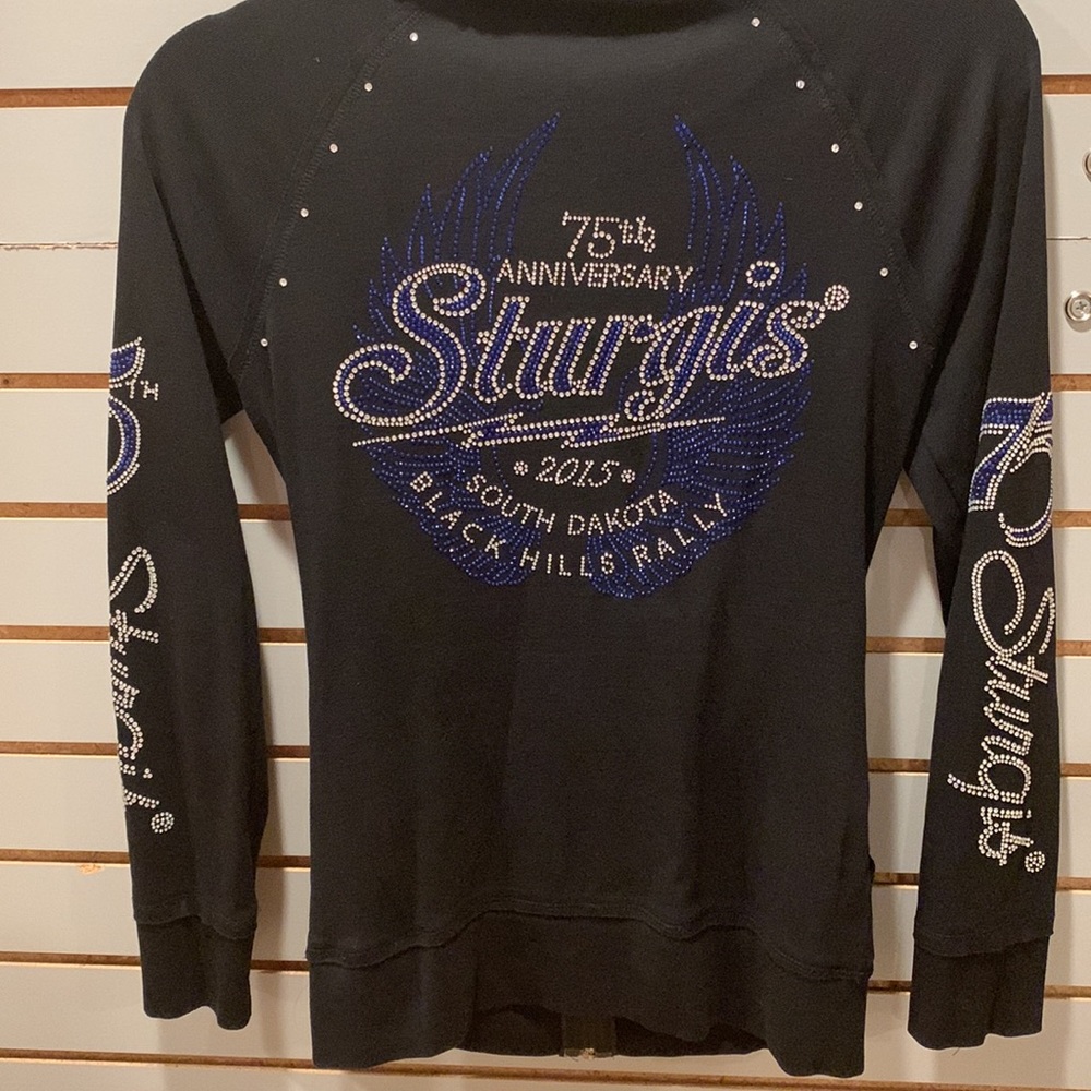 Black size M stretchy jacket bought at Sturgis.